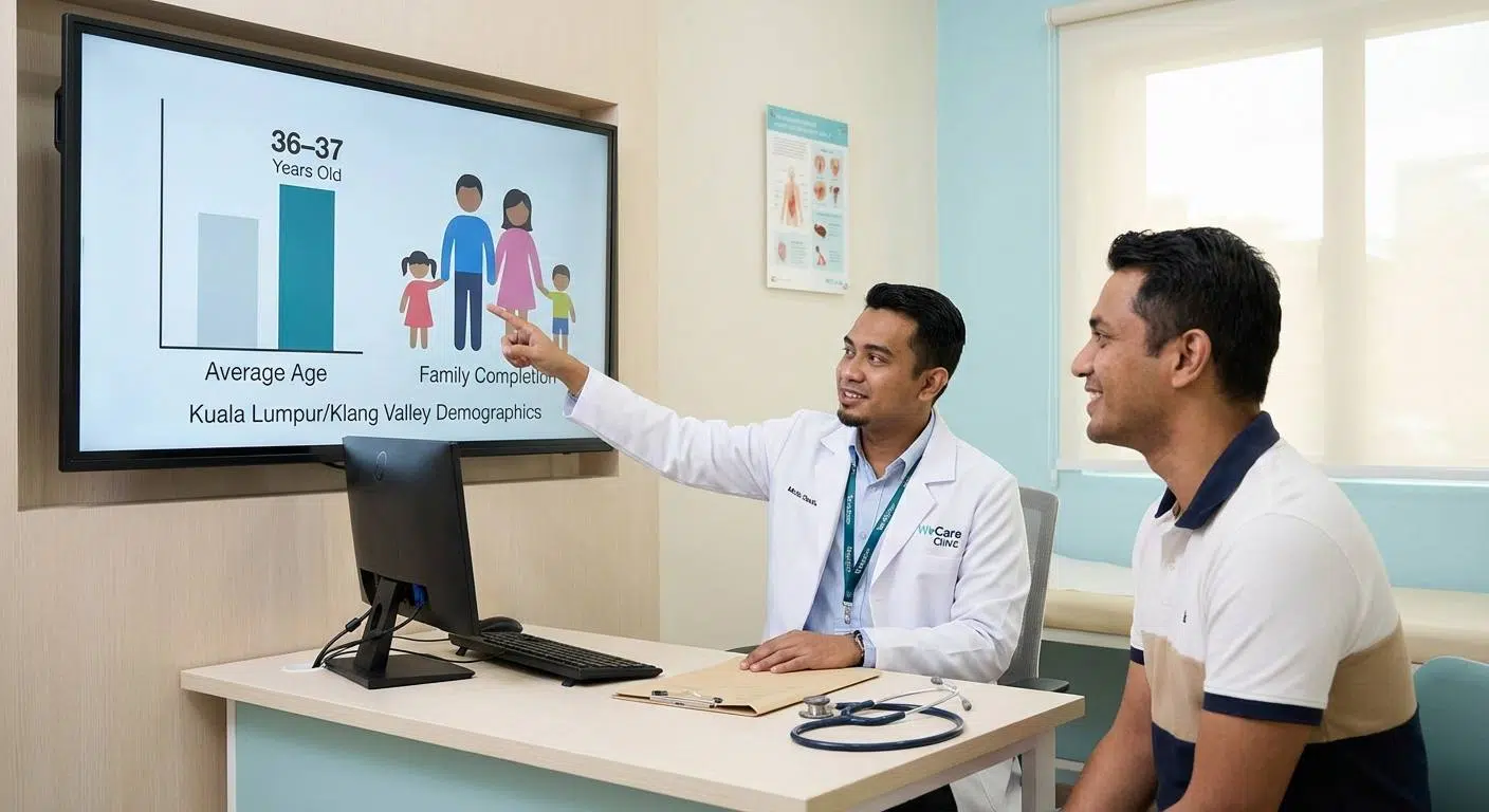 Illustration of a vasectomy procedure showing the vas deferens being cut or sealed, highlighting that it is a minor surgical procedure with local anaesthesia and same-day discharge.