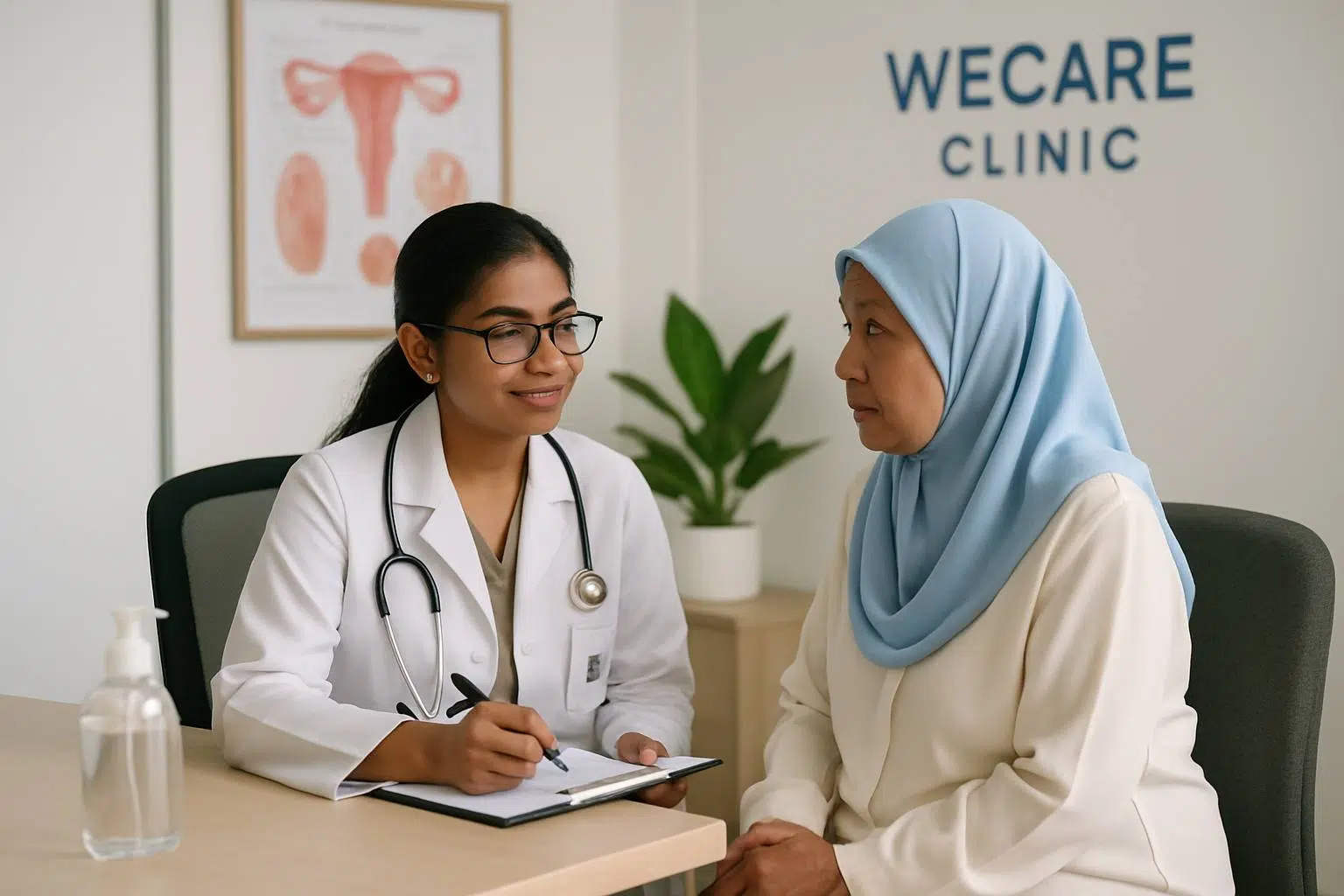 Male patient consulting doctor at WeCare Clinic in Kuala Lumpur