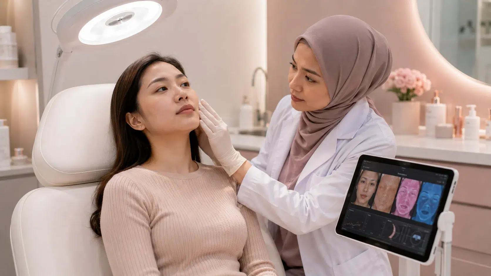 Acne scar treatment and skin assessment consultation at WeCare Clinic Kuala Lumpur